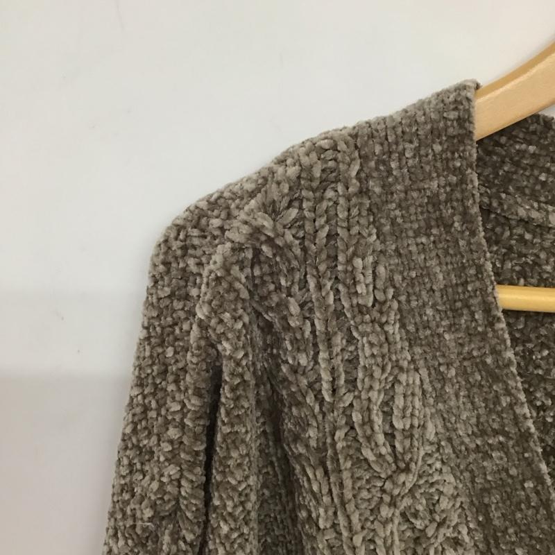 レイカズン Ray Cassin カーディガン 長袖 FREE 無地 茶 / ブラウン /  レディース USED 古着 中古 10140344