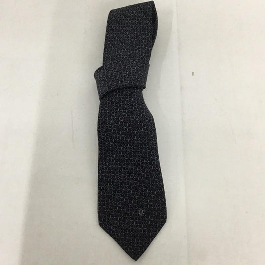 セリーヌ CELINE ネクタイ ネクタイ シルク 総柄 紺 / ネイビー /  メンズ USED 古着 中古 10128829