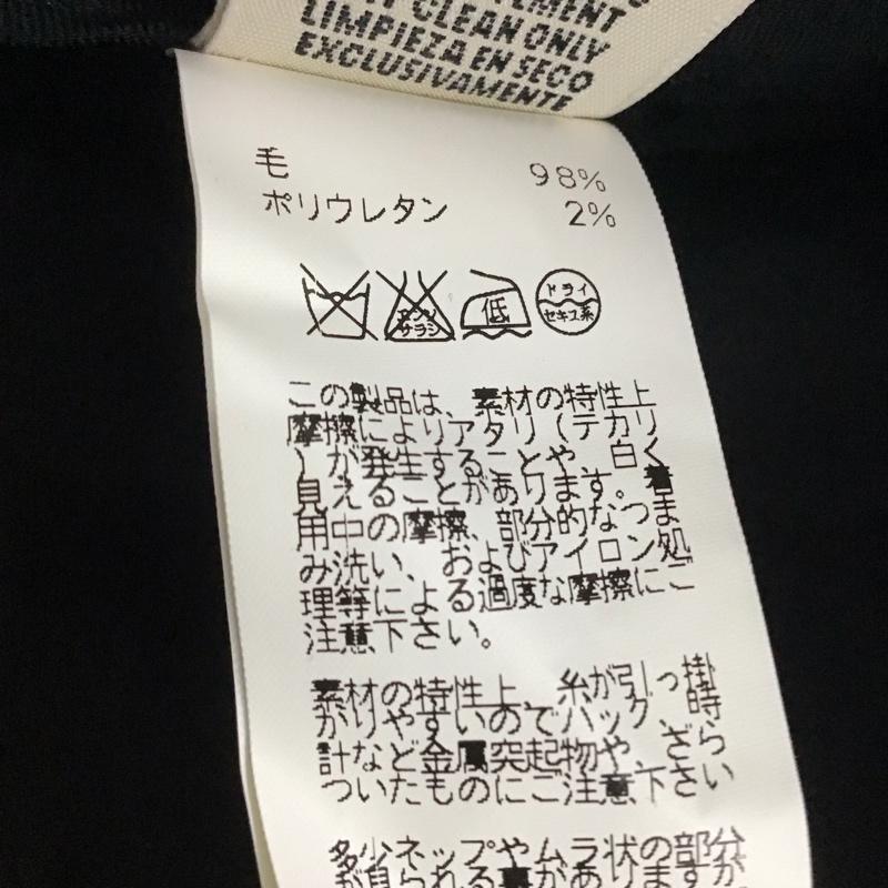 エルメス HERMES パンツ スラックス スラックスパンツ ワイドパンツ センタータックパンツ ストレッチ ゴルチェ期 S 無地 黒 / ブラック /  レディース USED 古着 中古 10135089