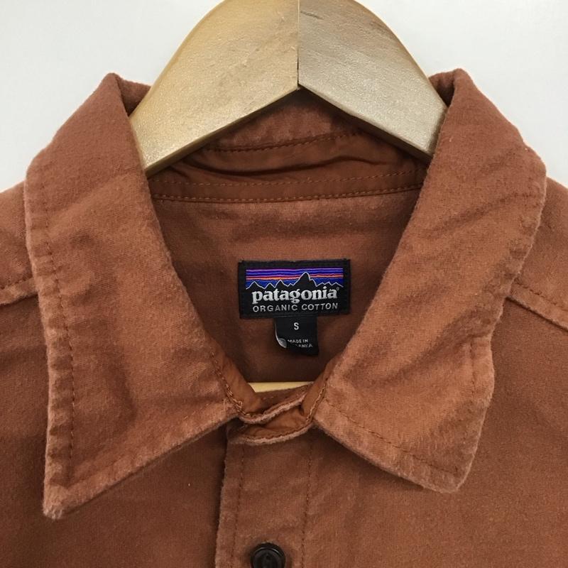 パタゴニア patagonia シャツ、ブラウス 長袖 53725FA19 ネルシャツ ワークシャツ S 無地 茶 / ブラウン /  メンズ USED 古着 中古 10145234