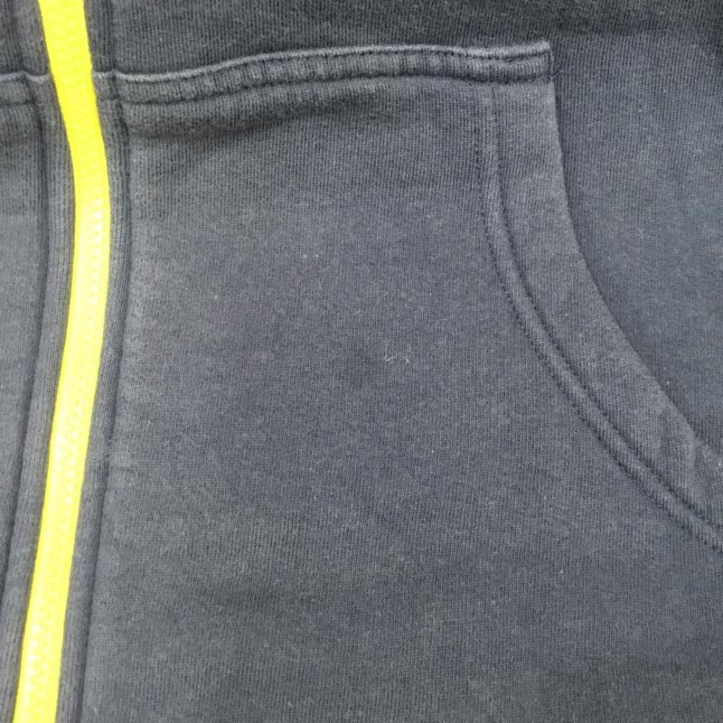 ザノースフェイス THE NORTH FACE パーカー 長袖 NT11530 REARVIEW FULLZIP HOODIE 裏起毛 L ロゴ、文字 紺 / ネイビー / X 黄 / イエロー /  メンズ USED 古着 中古 10118942