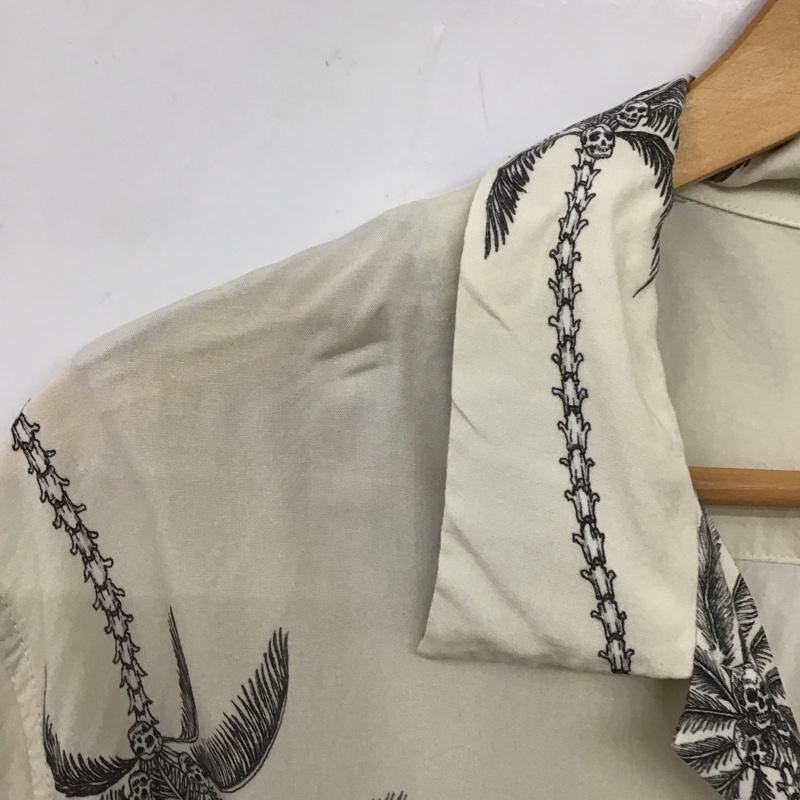 クライミー CRIMIE シャツ、ブラウス 半袖 cr1-02c3-ss07 半袖シャツ プリントシャツ パームツリー柄アロハシャツ XL プリント 白 / ホワイト /  メンズ USED 古着 中古 10136185