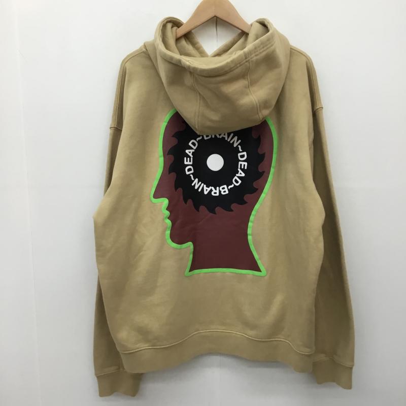 ブレインデット BRAIN DEAD パーカー 長袖 Braino Draino Hoodie Sweatshirt L プリント 茶 / ブラウン /  メンズ USED 古着 中古 10142523