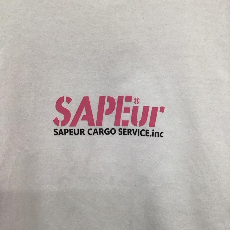 サプール SAPEur Tシャツ 半袖 半袖カットソー プリントTシャツ クルーネックカットソー プリント 白 / ホワイト /  メンズ USED 古着 中古 10148382