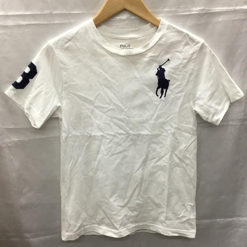 ポロラルフローレン POLO RALPH LAUREN Tシャツ 半袖 140 キッズ 刺繍 140cm ワンポイント 白 / ホワイト /  ボーイズ USED 古着 中古 10107444