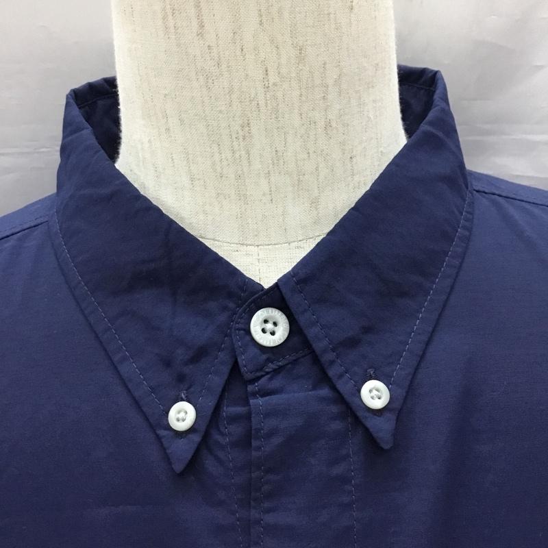 コロンビア Columbia シャツ、ブラウス 半袖 半袖シャツ カラーシャツ 半袖カットソー ボタンダウンシャツ XXL 無地 紺 / ネイビー /  メンズ USED 古着 中古 10120265