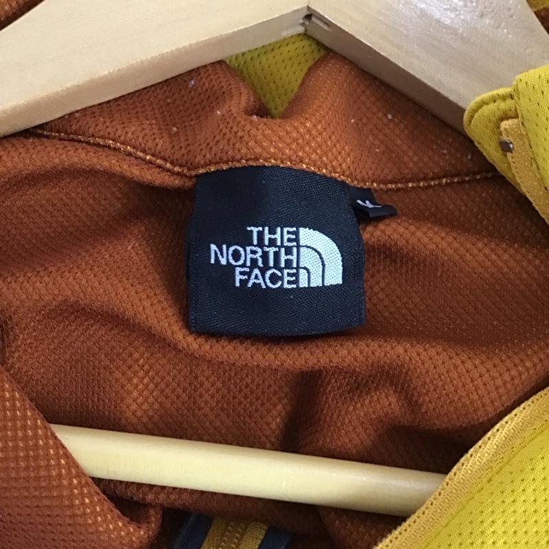 ザノースフェイス THE NORTH FACE カットソー 長袖 長袖カットソー ジップアップネックカットソー スタンドカラー M ロゴ、文字 黄 / イエロー /  メンズ USED 古着 中古 10130472