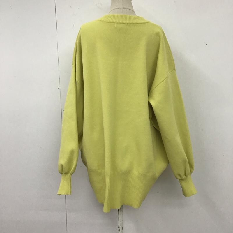 ローリーズファーム LOWRYS FARM カーディガン 長袖 lf623092cf 厚手カーディガン 長袖カットソー 前ボタンカットソー 2 無地 黄 / イエロー /  レディース USED 古着 中古 10111892