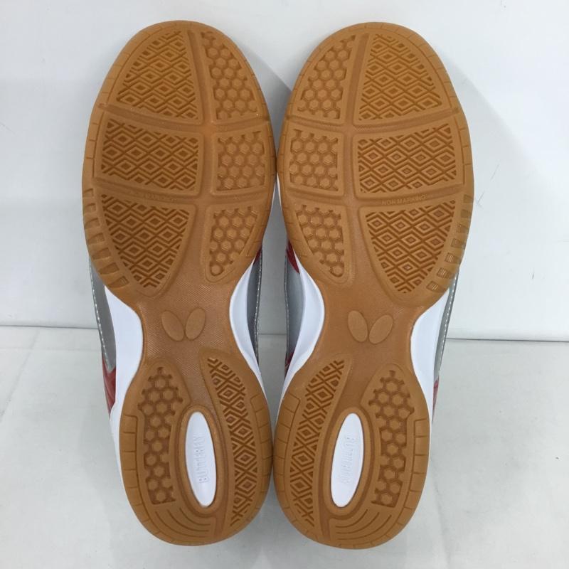 バタフライ BUTTERFLY スニーカー スニーカー 93600 レゾライン トライネックス 卓球シューズ 25.5cm 25.5cm ロゴ、文字 赤 / レッド / X 白 / ホワイト / X 黒 / ブラック /  メンズ USED 古着 中古 10142513