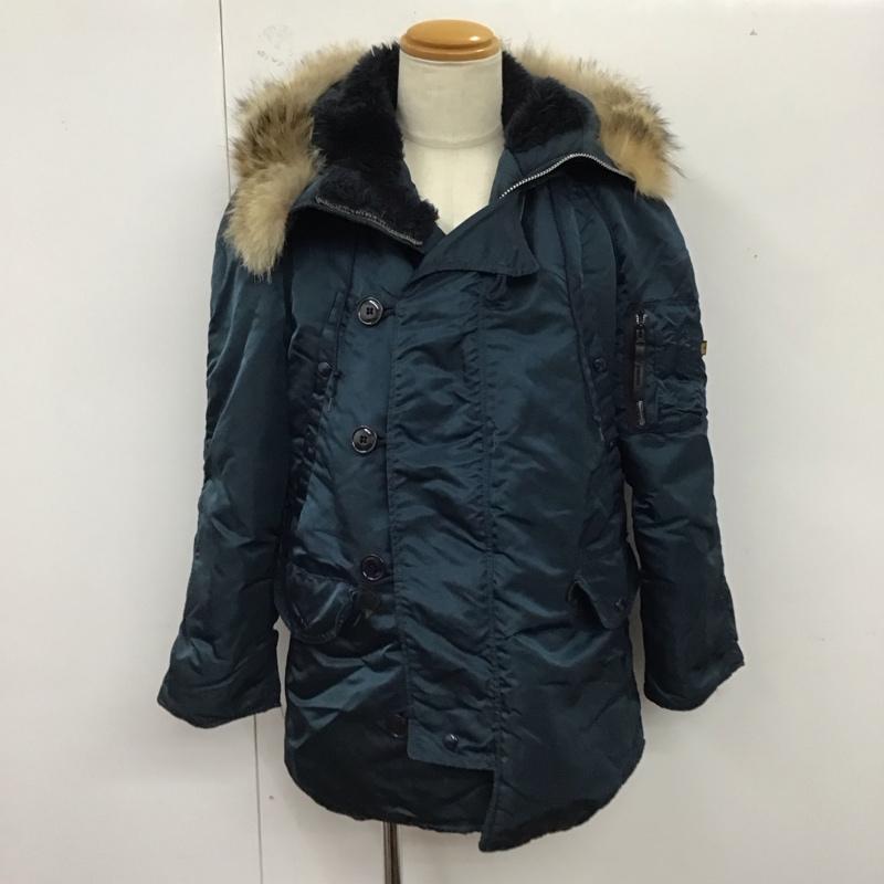 アルファインダストリー Alpha Industries ジャケット、上着 ジャケット、ブレザー N-3B ナイロン ミリタリージャケット USA製 S 無地 紺 / ネイビー /  メンズ USED 古着 中古 10121303