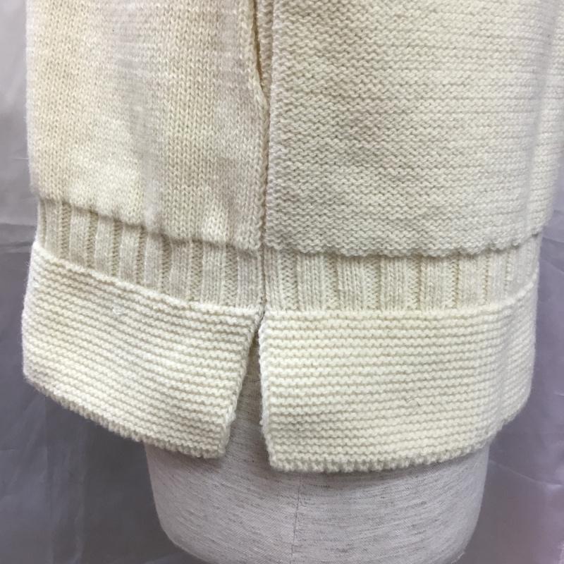 ナイジェルケーボン Nigel Cabourn ニット、セーター 長袖 長袖ニットカットソー クルーネックカットソー セーター 48  白 / ホワイト /  メンズ USED 古着 中古 10111610