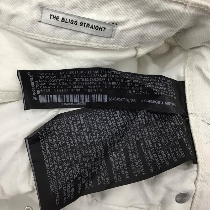 ザラ ZARA パンツ デニム、ジーンズ 6840 052 250 ホワイトデニム 無地 白 / ホワイト /  レディース USED 古着 中古 10123506