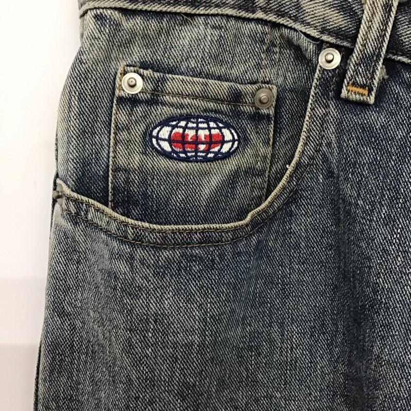 ウーウェア WU-WEAR パンツ デニム、ジーンズ デニムパンツ ワイドパンツ カジュアルパンツ 36 無地 インディゴ / インディゴ /  メンズ USED 古着 中古 10148106