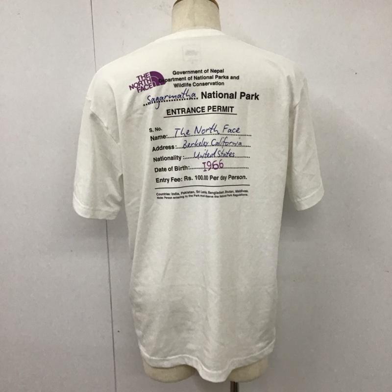 ザノースフェイス THE NORTH FACE Tシャツ 半袖 nt32439 XL プリント X ロゴ、文字 白 / ホワイト /  メンズ USED 古着 中古 10119735
