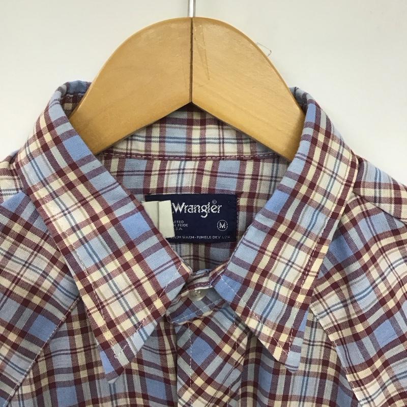 ラングラー Wrangler シャツ、ブラウス 長袖 長袖シャツ チェックシャツ カラーシャツ M チェック マルチカラー / マルチカラー /  メンズ USED 古着 中古 10146748