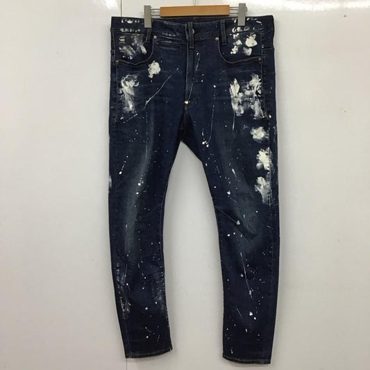 ジースターロゥ G-STAR RAW パンツ デニム、ジーンズ デニムパンツ スリムパンツ ストレッチパンツ ジーンズ 34 プリント インディゴ / インディゴ /  メンズ USED 古着 中古 10116621