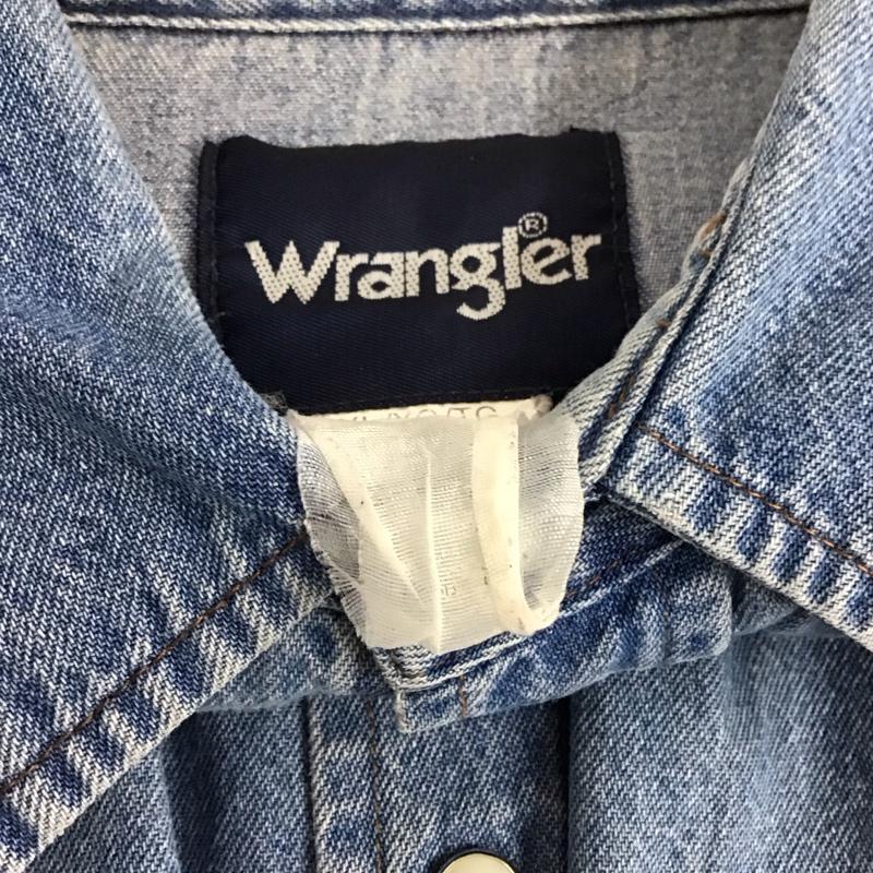 ラングラー Wrangler シャツ、ブラウス 長袖 長袖シャツ デニムシャツ カラーシャツ XL 無地 インディゴ / インディゴ /  メンズ USED 古着 中古 10140552