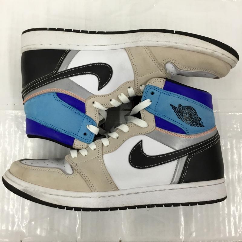 ナイキ NIKE スニーカー スニーカー DC6515-100 AIR JORDAN 1 RETRO HIGH OG 29cm 箱有 29.0cm ワンポイント 白 / ホワイト / X 黒 / ブラック / X 青 / ブルー / X ベージュ / ベージュ / X 水色 / ライトブルー /  メンズ USED 古着 中古 10106042