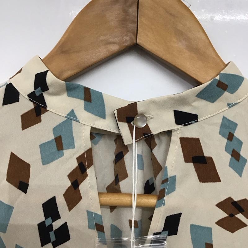 アズールバイマウジー AZUL BY MOUSSY ワンピース ロングスカート 250FAB33-164G MULTI PATTERN HIGH NECK OP レトロ 五分袖 幾何学柄 S 総柄 マルチカラー / マルチカラー /  レディース USED 古着 中古 10146502