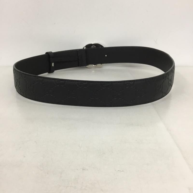 グッチ GUCCI ベルト・バックル ベルト 411924 CWCIN GG レザー ロゴ、文字 黒 / ブラック /  メンズ USED 古着 中古 10134770