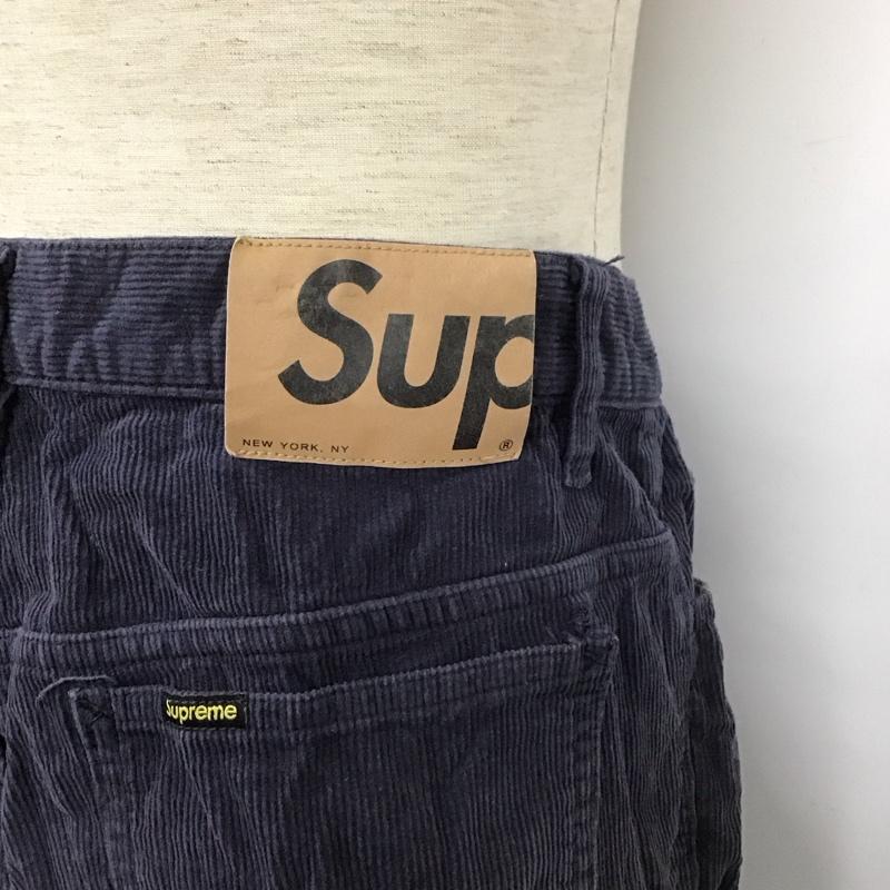 シュプリーム Supreme パンツ ワークパンツ、ペインターパンツ 17AW CorduroyWorkPant カジュアルパンツ ストレートパンツ 32インチ 無地 紺 / ネイビー /  メンズ USED 古着 中古 10106350
