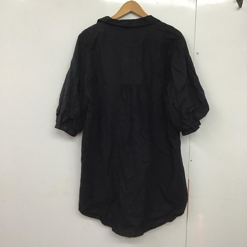 ザラ ZARA シャツ、ブラウス 半袖 M 無地 黒 / ブラック /  レディース USED 古着 中古 10142921