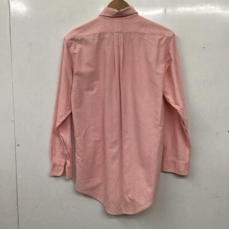 ラルフローレン RALPHLAUREN シャツ、ブラウス 長袖 長袖シャツ 無地シャツ カラーシャツ ボタンダウンシャツ ロゴ、文字 桃 / ピンク /  メンズ USED 古着 中古 10136190