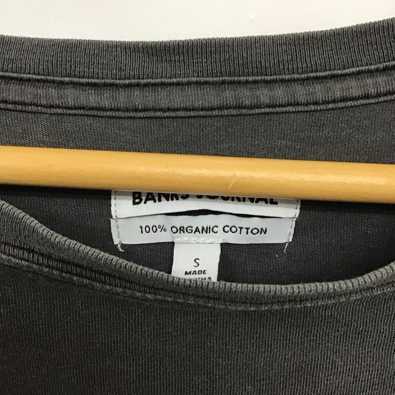 バンクスジャーナル BANKS JOURNAL Tシャツ 半袖 半袖カットソー プリントTシャツ クルーネックカットソー S ロゴ、文字 灰 / グレー /  メンズ USED 古着 中古 10132312