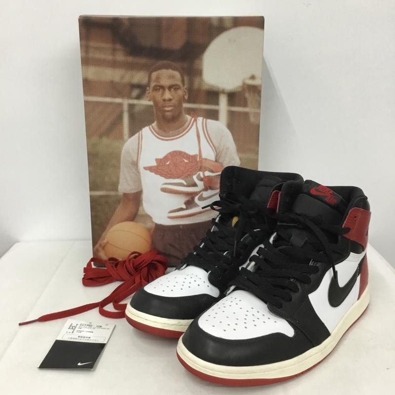 ナイキ NIKE スニーカー スニーカー DZ5485-106 AIR JORDAN 1 RETRO HIGH OG 28cm 箱有 28.0cm ロゴ、文字 黒 / ブラック / X 白 / ホワイト / X 赤 / レッド /  メンズ USED 古着 中古 10142826