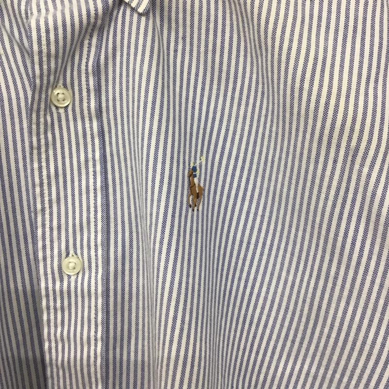 ポロバイラルフローレン Polo by RALPH LAUREN シャツ、ブラウス 長袖 ボタンダウンシャツ 80s ストライプ 白 / ホワイト / X 水色 / ライトブルー /  メンズ USED 古着 中古 10131360