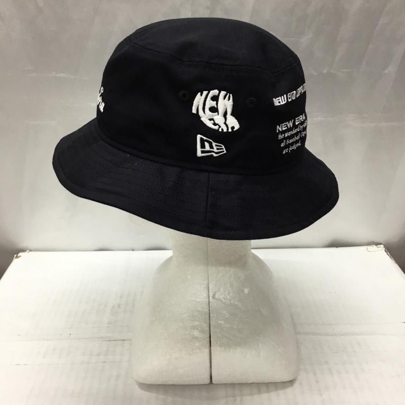 ニューエラ NEW ERA 帽子 ハット バケットハット ロゴ 刺繍 紺 / ネイビー /  メンズ USED 古着 中古 10111055