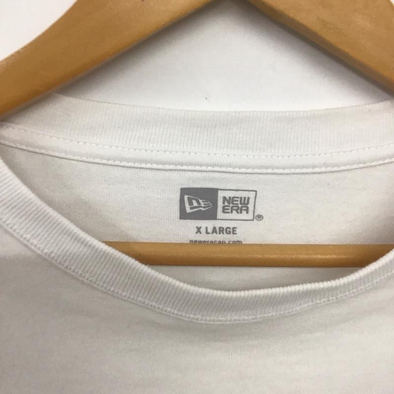 ニューエラ NEW ERA Tシャツ 長袖 ロンT クルーネック バックロゴ XL ロゴ、文字 白 / ホワイト /  メンズ USED 古着 中古 10146341
