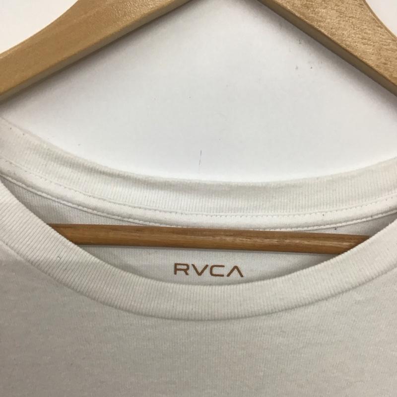 ルーカ RVCA Tシャツ 半袖 半袖カットソー プリントTシャツ クルーネックカットソー L ロゴ、文字 白 / ホワイト /  メンズ USED 古着 中古 10132714