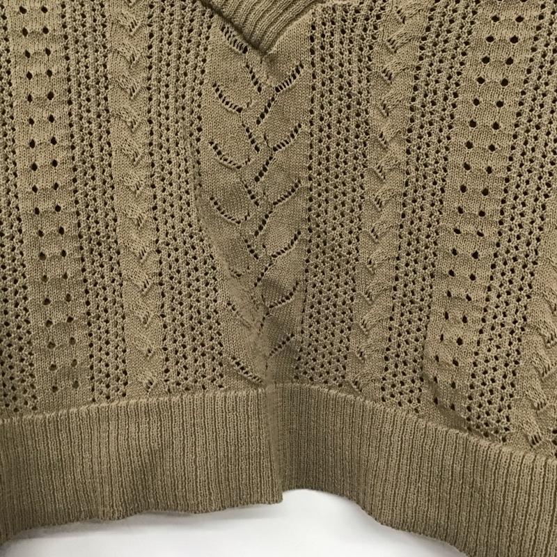 ムルーア MURUA ニット、セーター 長袖 012122602001 ショートシアーニット Vネック FREE 無地 茶 / ブラウン /  レディース USED 古着 中古 10142010