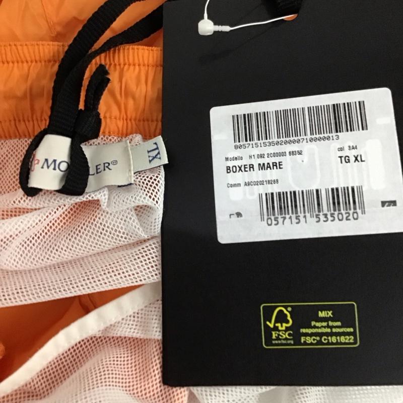 モンクレール MONCLER パンツ ショートパンツ c-a9co-21-8268 ボクサーショーツ 水着 ハーフパンツ XL 無地 橙 / オレンジ /  メンズ USED 古着 中古 10116623