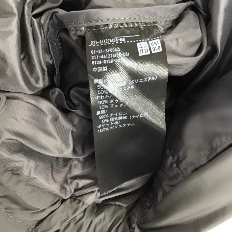 ユニクロ UNIQLO ジャケット、上着 ダウンジャケット 211-461276 パウダーソフトダウンジャケット L 無地 灰 / グレー /  レディース USED 古着 中古 10146649