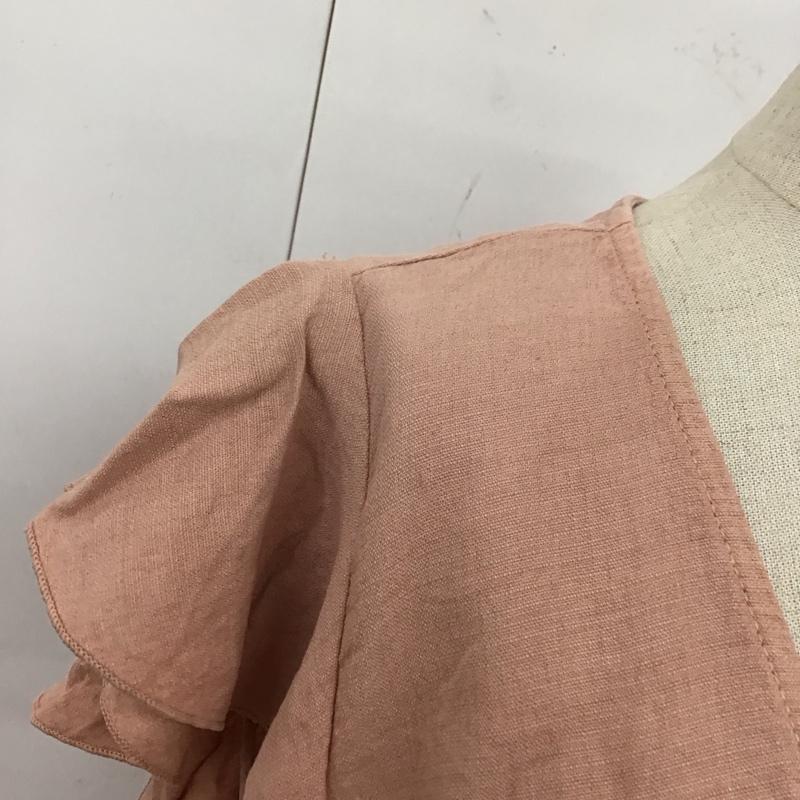 ザラ ZARA ワンピース ロングスカート ノースリーブワンピース ロングワンピース フレアワンピース 前開き M 無地 桃 / ピンク /  レディース USED 古着 中古 10117835