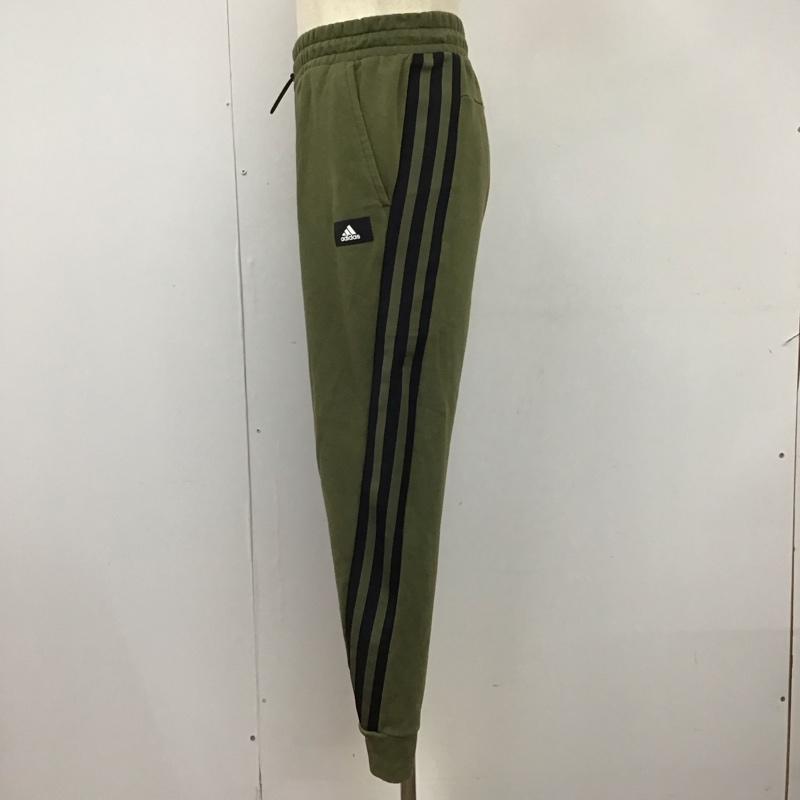 アディダス adidas ボトムス ボトムス H33555 スウェットパンツ 裏起毛 スポーツウェア L ロゴ、文字 カーキ / カーキ /  メンズ USED 古着 中古 10116803