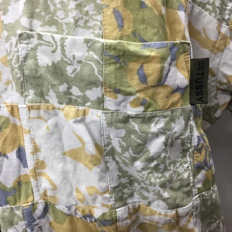ステューシー STUSSY シャツ、ブラウス 半袖 半袖シャツ カラーシャツ 半袖カットソー パッチワークシャツ 00s M プリント マルチカラー / マルチカラー /  メンズ USED 古着 中古 10115634