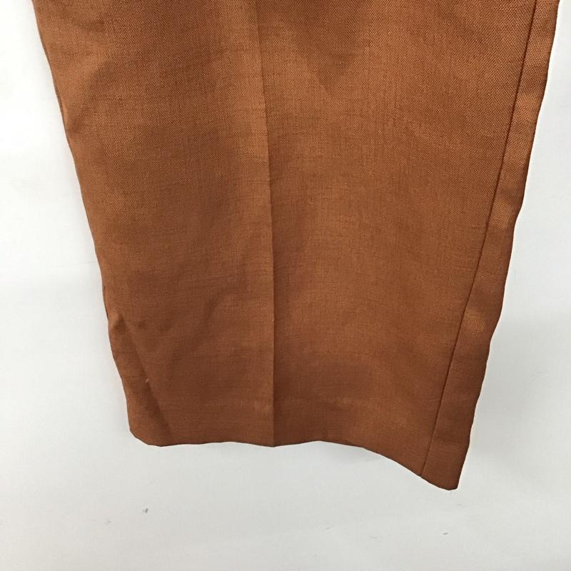 ナノユニバース nano・universe パンツ スラックス スラックスパンツ ワイドパンツ センタータックパンツ 36 無地 橙 / オレンジ /  レディース USED 古着 中古 10142670