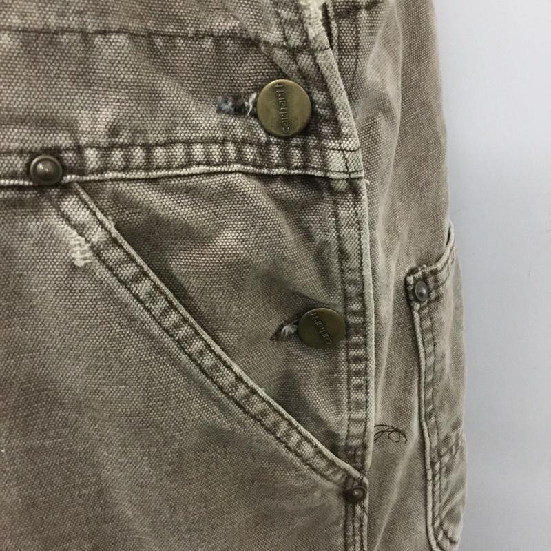 カーハート Carhartt サロペット・オーバーオール サロペット、オーバーオール オーバーオール オールインワン ワイドパンツ カジュアルパンツ ロゴ、文字 茶 / ブラウン /  メンズ USED 古着 中古 10115213