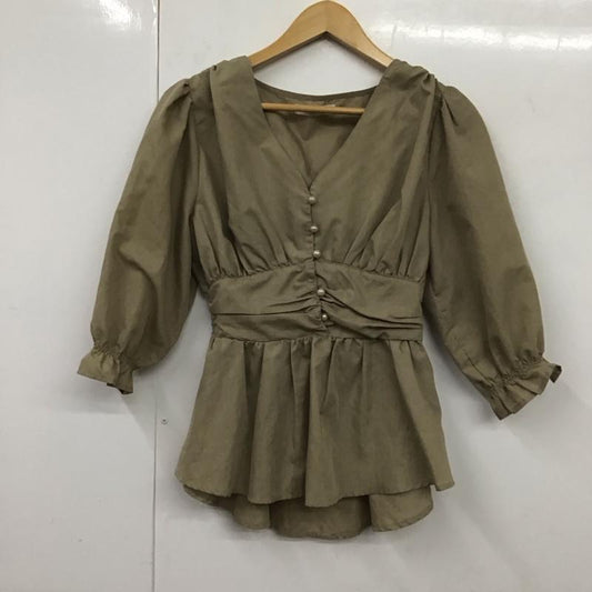フィフス fifth カットソー 七分袖 M 無地 ベージュ / ベージュ /  レディース USED 古着 中古 10131048
