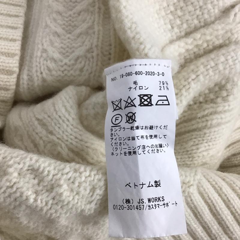 ジャーナルスタンダード JOURNAL STANDARD ニット、セーター 長袖 19-080-600-2020-3-0 ケーブル編み クルーネック M  オフホワイト / オフホワイト /  メンズ USED 古着 中古 10144010
