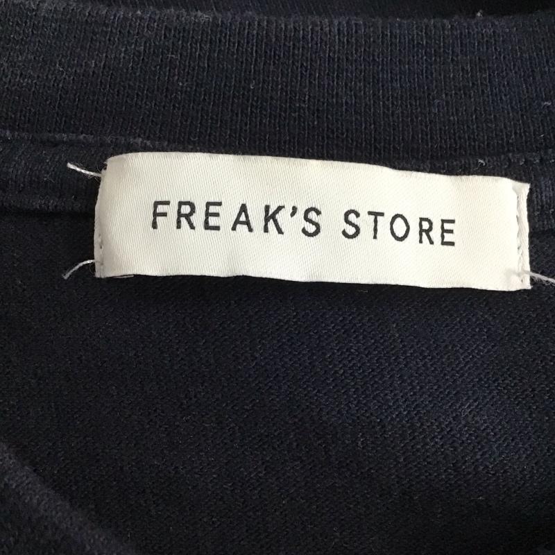フリークスストア FREAK S STORE Tシャツ 半袖 半袖トレーナー クルーネックカットソー 半袖カットソー 半袖Tシャツ S ロゴ、文字 紺 / ネイビー /  メンズ USED 古着 中古 10131268