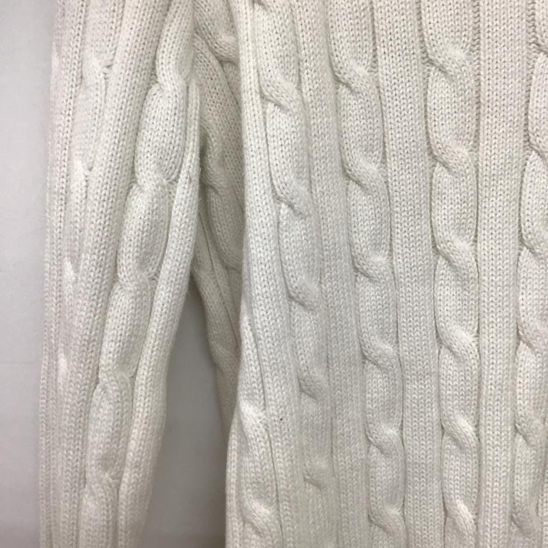 ポロラルフローレン POLO RALPH LAUREN ニット、セーター 長袖 L 無地 白 / ホワイト /  レディース USED 古着 中古 10150485