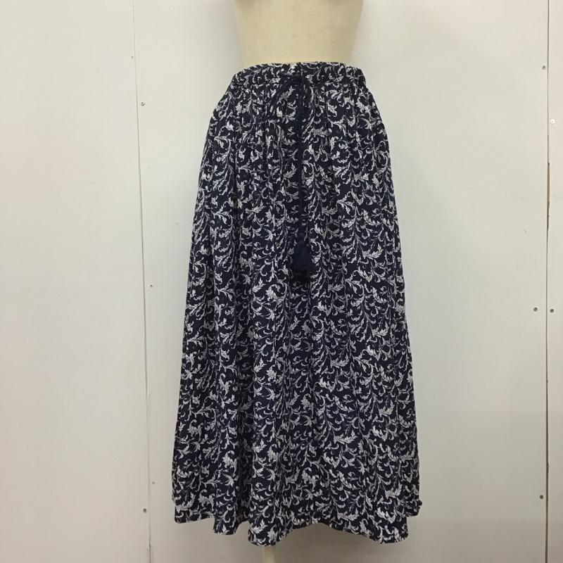 サニーレーベルアーバンリサーチ Sonny Label URBAN RESEARCH スカート ロングスカート la85-25k013 ロングスカート フレアスカート カジュアルスカート FREE 総柄 白 / ホワイト / X 紺 / ネイビー /  レディース USED 古着 中古 10109219