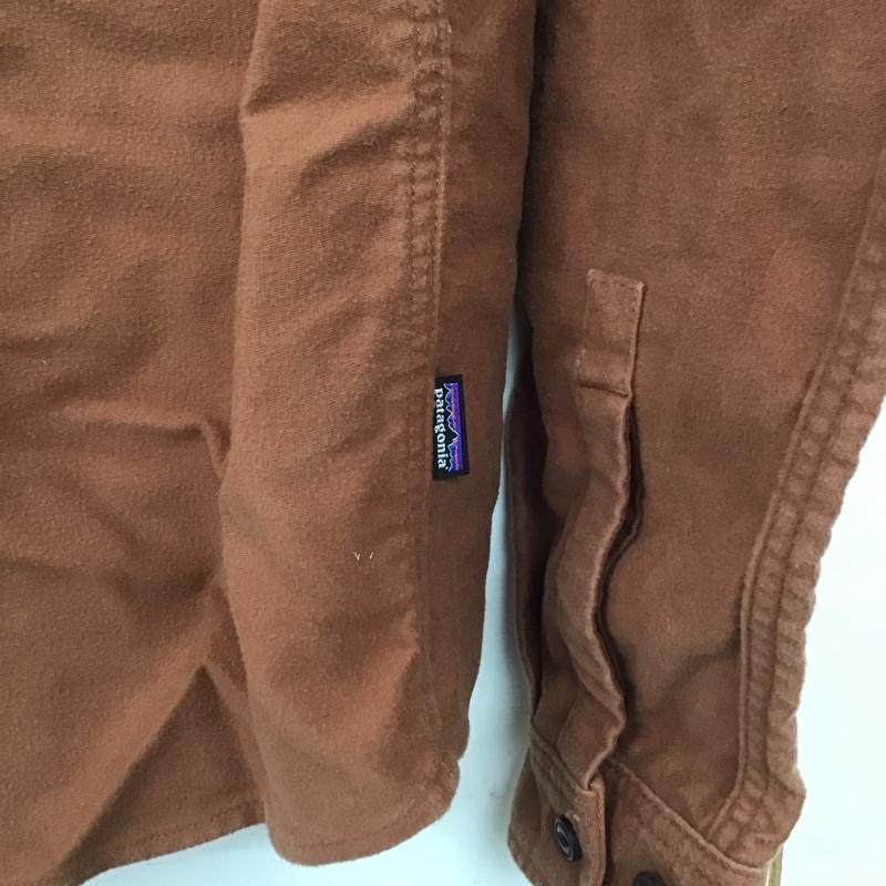 パタゴニア patagonia シャツ、ブラウス 長袖 53725FA19 ネルシャツ ワークシャツ S 無地 茶 / ブラウン /  メンズ USED 古着 中古 10145234