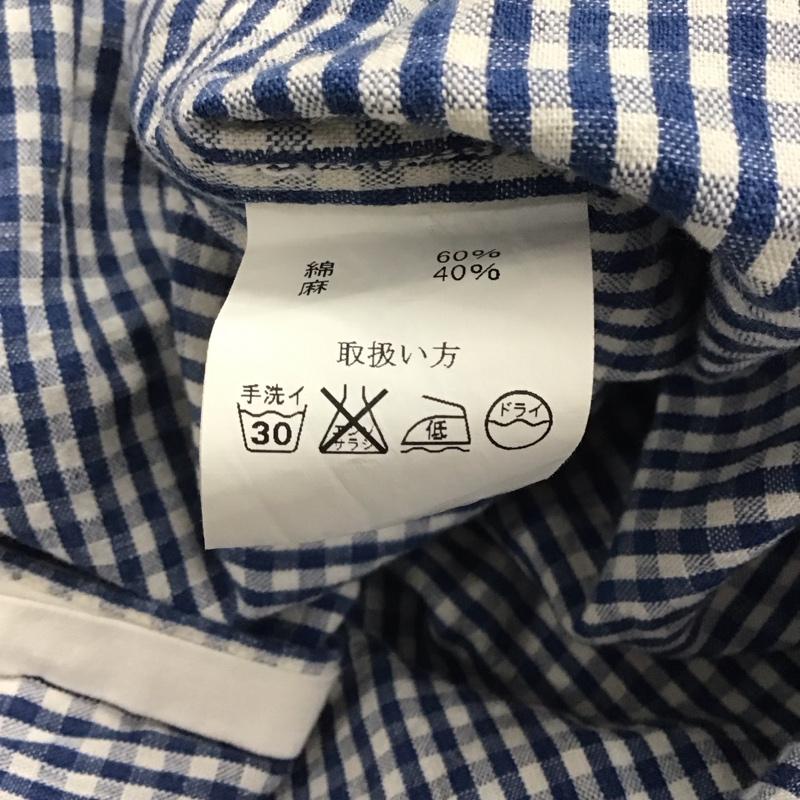 ジョン・グラッコウ John Gluckow シャツ、ブラウス 長袖 長袖シャツ チェックシャツ カラーシャツ S チェック 白 / ホワイト / X 青 / ブルー /  メンズ USED 古着 中古 10145646