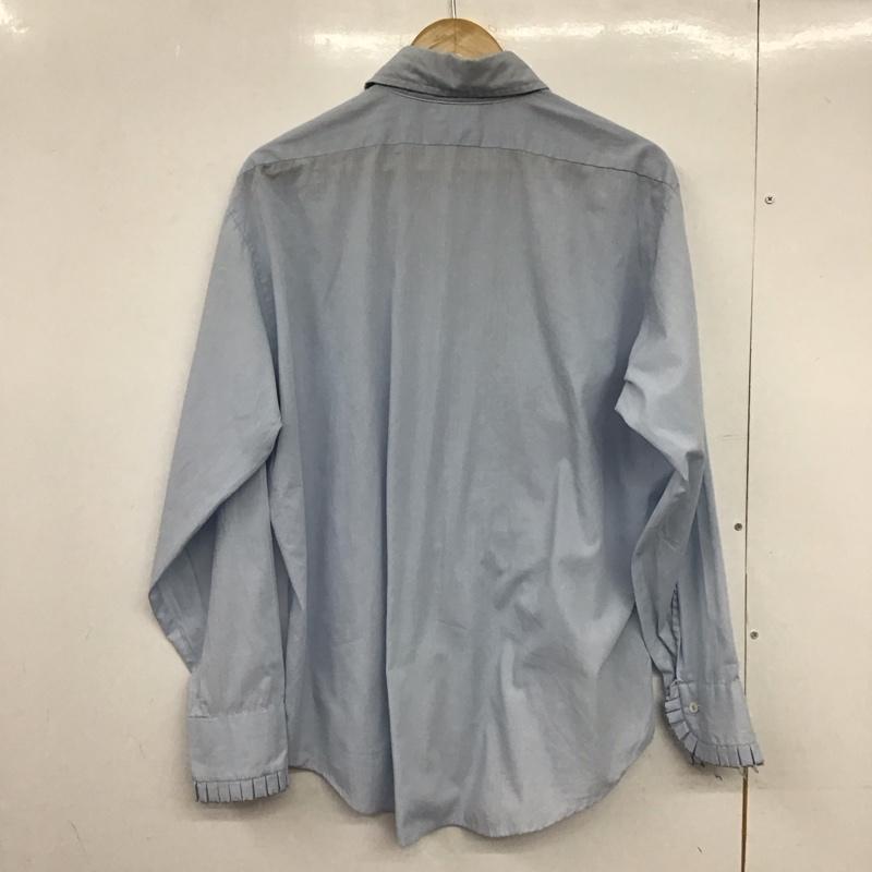 古着 USED シャツ、ブラウス 長袖 長袖シャツ 無地シャツ カラーシャツ フリルシャツ 無地 水色 / ライトブルー /  メンズ USED 古着 中古 10148368