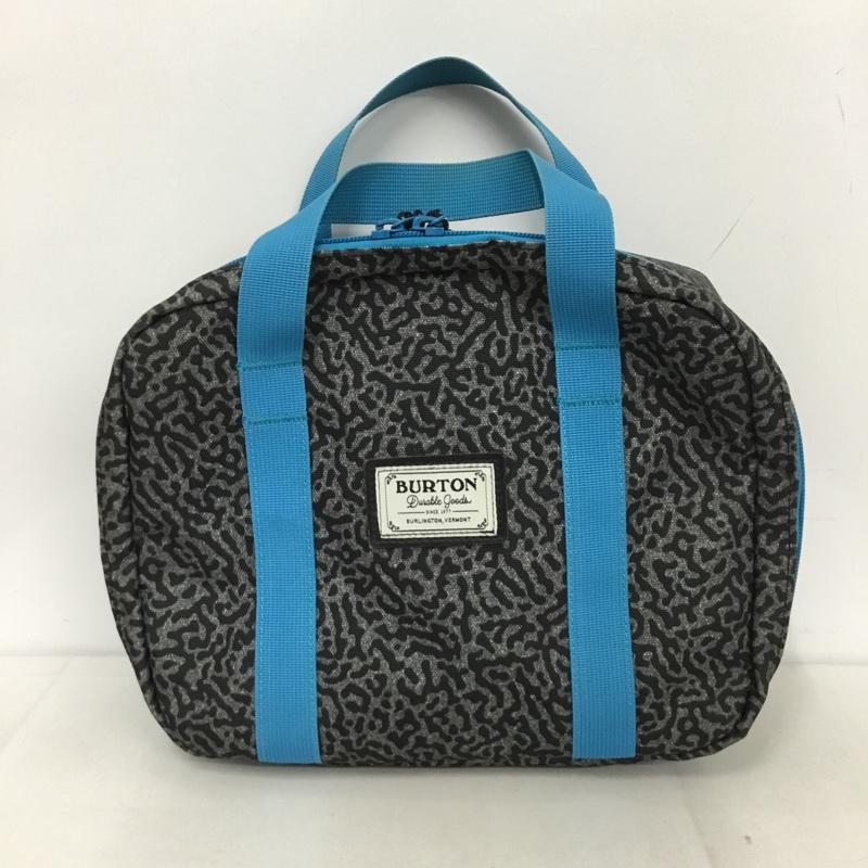 バートン BURTON バッグ バッグ 小物入れ ハンドバッグ 総柄 灰 / グレー / X 青 / ブルー /  メンズ USED 古着 中古 10131588